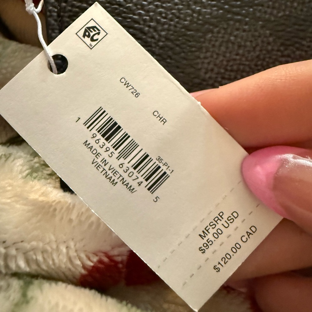 NWT COACH Men's Money Clip Card Case in Signature Canvas Billfold Charcoal - Picture 3 of 4